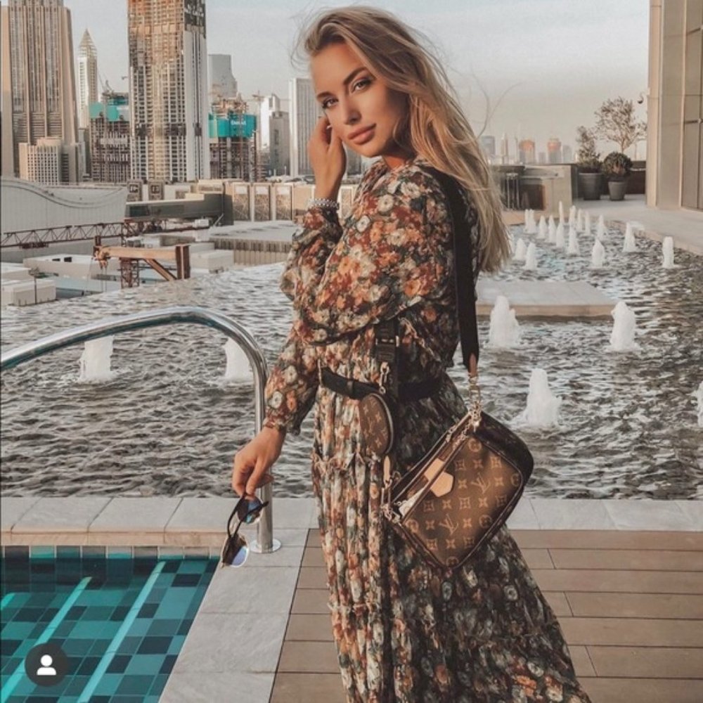 Zara floral print dress